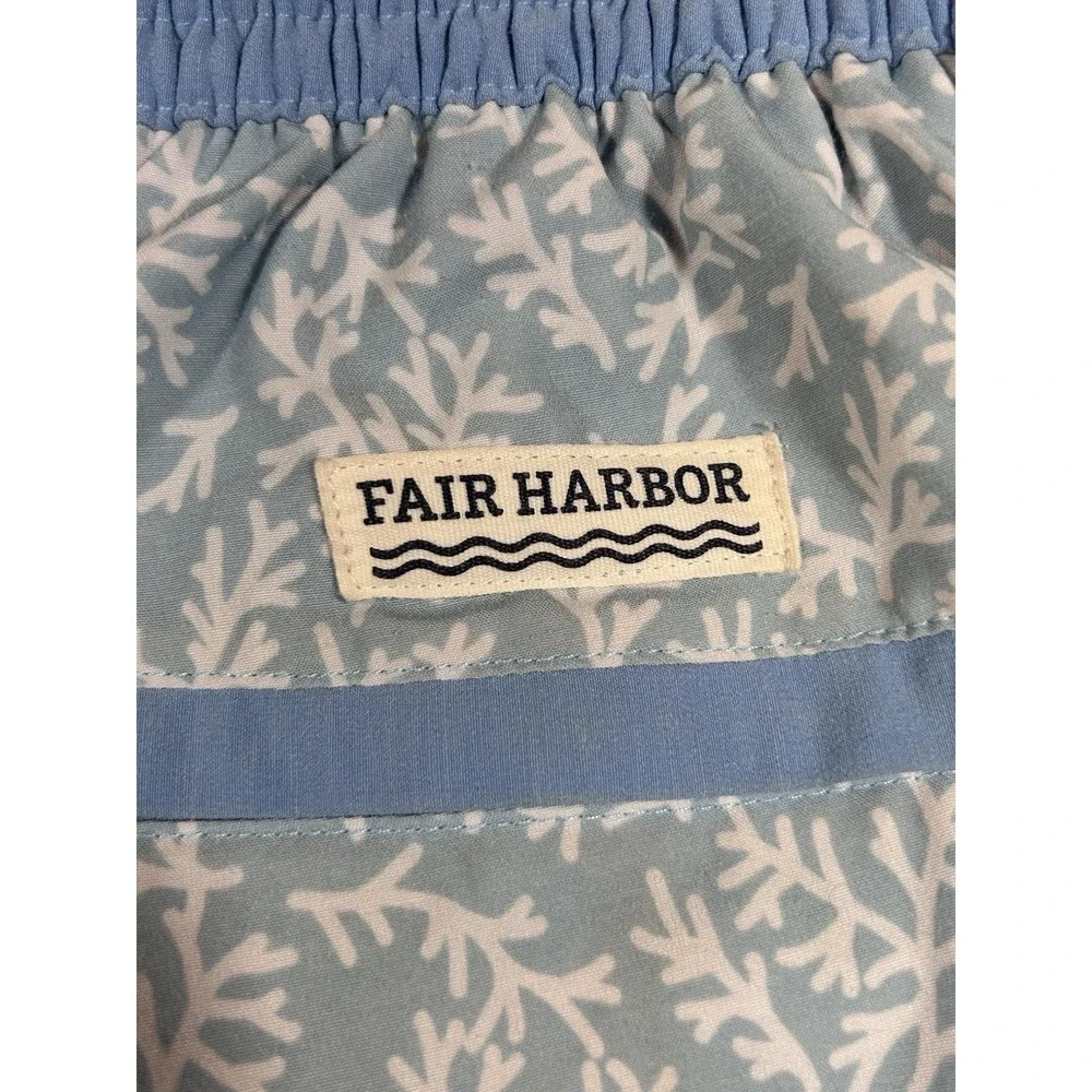 Fair Harbor Swim Trunks Mens XL Blue Lined Coastal Beach Resortwear Shorts